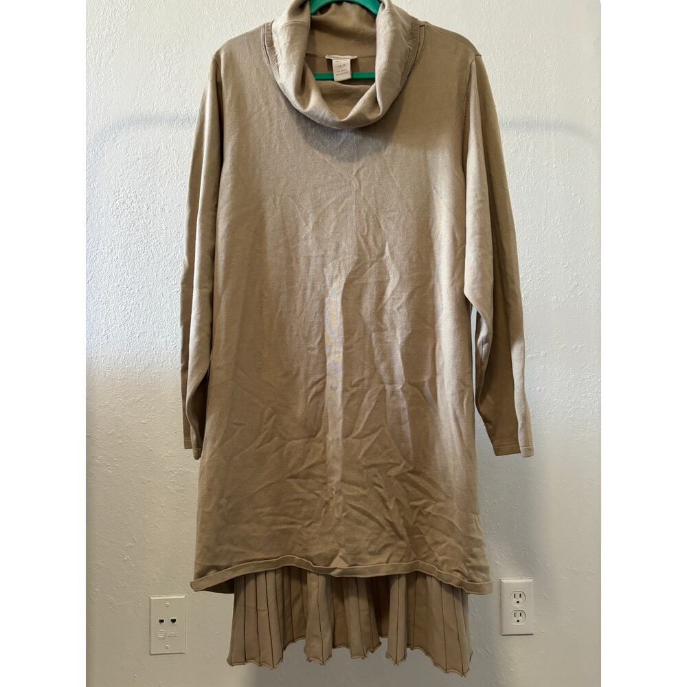 Through The Country Door Sweater Dress Plus Size 2X Brown